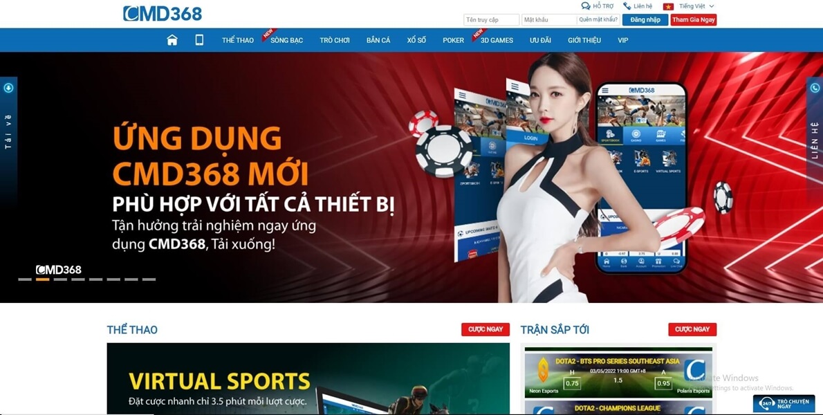 Hướng dẫn đăng nhập nhà cái CMD368 siêu đơn giản, nhanh chóng