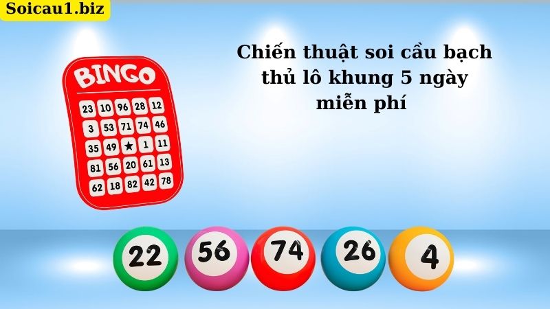 Chiến thuật soi cầu bạch thủ lô khung 5 ngày miễn phí 