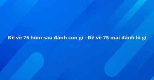 Đề về 75 hôm sau đánh con gì? Thống kê chi tiết đề về 75