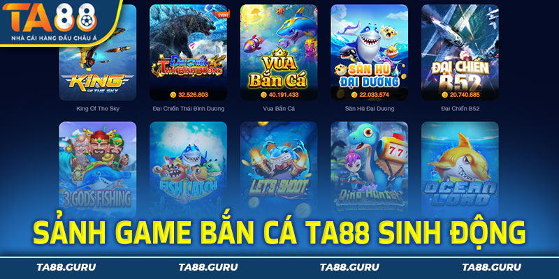Sảnh bắn cá sinh động hấp dẫn
