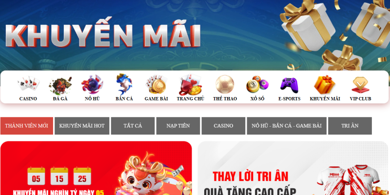 Tổng hợp khuyến mãi MB66 siêu khủng